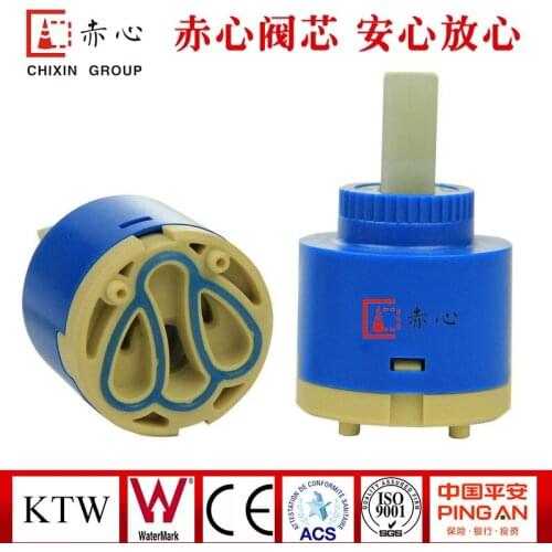 40mm flat feet water - saving reverse spool two - step three - block hot and cold ceramic spool single - headed faucet spool