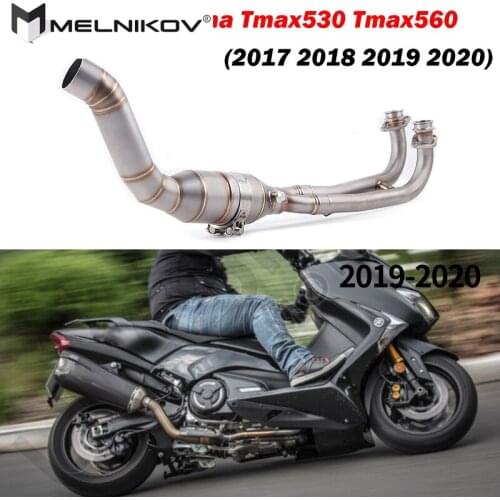 For Yamaha Tmax500 Tmax530 Tmax T-Max 500 530 2017 2018 Motorcycle Full System Exhaust Escape Pipe Modified Middle Link Pipe