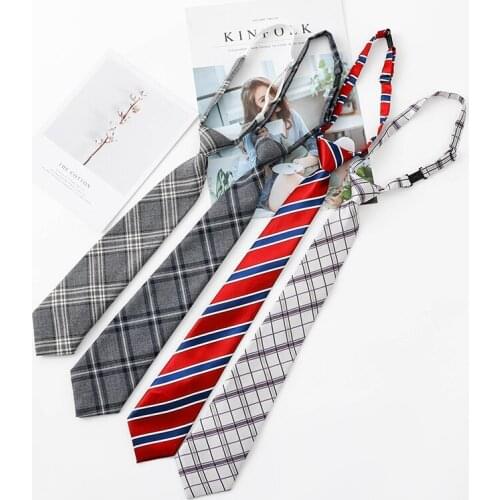 Japanese JK Uniform Pleated Skirt Celebrity Inspired Plaid Tie-Free Female Male Academic Style Korean Version Fashion Retro