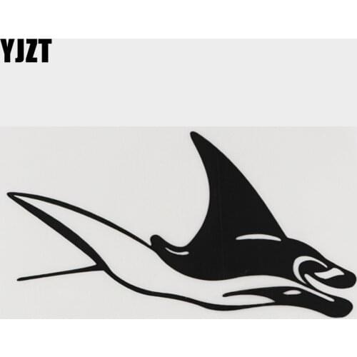YJZT 14.3CM×8.3CM Marine Organism Decal Deep Sea Devil Fish Vinyl Car Sticker 18A-0033