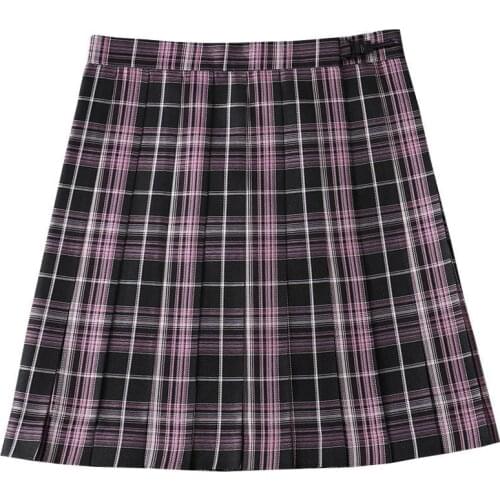 Japanese School Dresses Plaid Pleated Skirt Student Cosplay Anime Mini Grid Skirt Jk Uniforms Sailor Suit Short Skirts For Girls