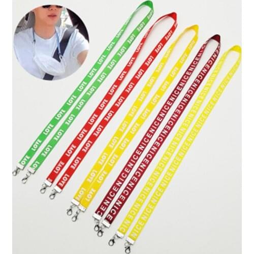 1PC Wide Mask Lanyard Letter Print Cord Metal Clip Handy Convenient Safety Face Mask Rest Ear Holder Rope Ear Hanging Rope DIY