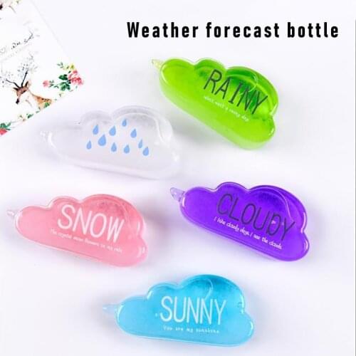 1PCS Glass Mini Cloud Weather Bottle Desktop Ornament Creative Weather Forecast Bottle Fresh Storm Bottle Crafts Adorment Decor