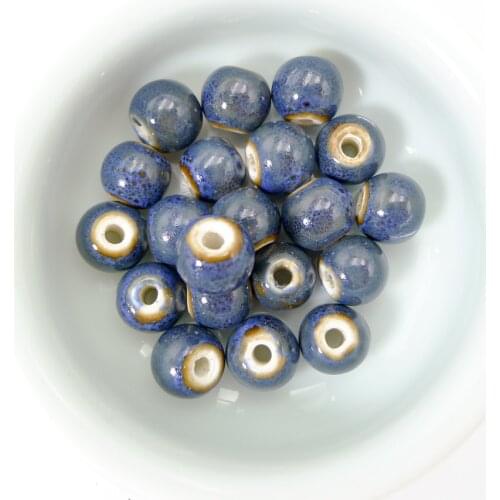 12# 40pcs China Ceramic Beads DIY For Earrings Making Porcelain Bead For Jewelry Making 12mm Components #A212A