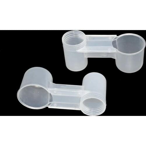 2pcs Bird Feeder Farming Equipment Parrot Bird Drinker Practical Plastic Water Drinker Cup Bowl for Pigeons Feeder Waterer