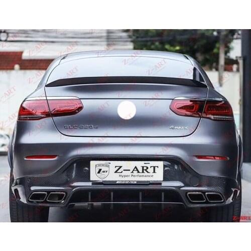2016-2020 Z-ART GLC Coupe carbon fiber rear diffuser FOR GLC Coupe carbon fiber rear lip for GLC Coupe facelift carbon rear chin