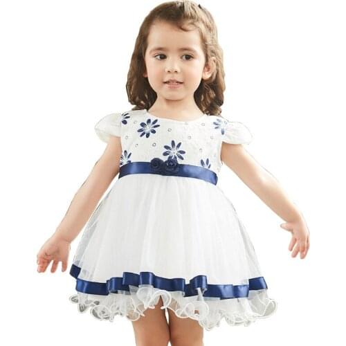 2018 summer hot sale Baby Girl Princess Dress cute kids dresses for girls Birthday and wedding party baby Girl clothes vestido