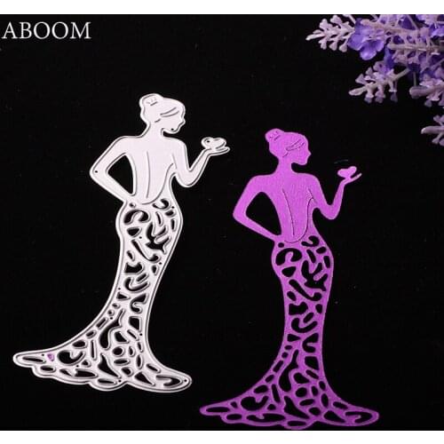 ABOOM 1PC Sexy Lady Woman Metal Cutting Dies Scrapbook Card Paper Album Craft Decorative Embossing Folder Invitation Card Making
