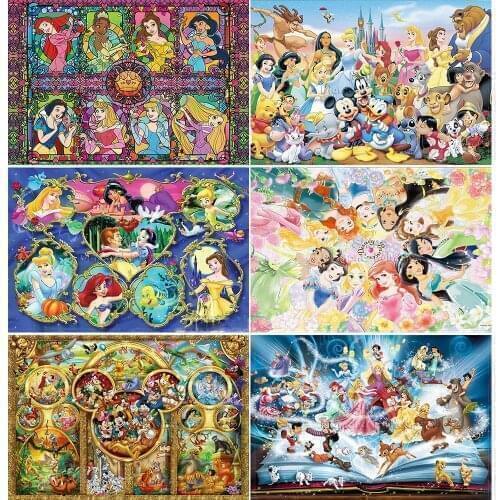 Diamond Painting Cartoon Disney Mosaic Set Princess Animal Landscape Art 5D DIY Square Round Cross Stitch Embroidery Home Decor