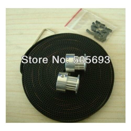 Free shipping 16 teeth t2.5 timing pulley 2 pcs and 6mm width open belt 1.1meters