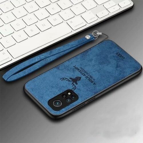 For Xiaomi Mi 10T Pro Case Luxury Soft Tpu edge+Hard fabric Deer Cat Protective Back Cover Case for xiaomi mi 10t mi10t pro