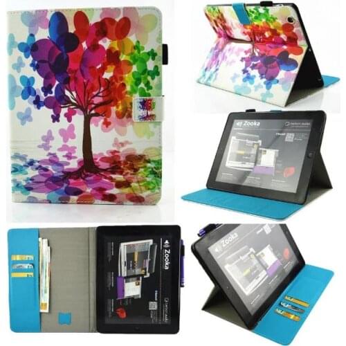 Colorful Print Slim Smart Case Leather PU Case For Apple iPad 3 Shockproof Cover For iPad 4 Retina Cover For iPad 2 Case Cover