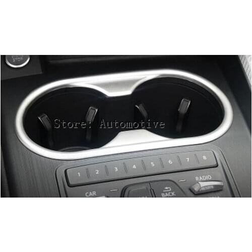 For Audi A4 B9 AT Sedan Saloon 2016 2017 Car Water Cup Cover Holder Stickers Internal Decoration Auto Accessories Car-styling