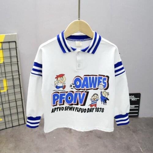 Boys casual top Toddler Child Spring Autumn long Sleeve T-Shirt Kids Cotton Cartoon letters T Shirts For Baby Boy Tops Tee 2-7 Y