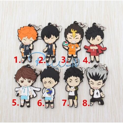 1pcs Haikyuu!! Karasuno High School Volleyball Hinata Shyouyou Sports Keychain Keyrings