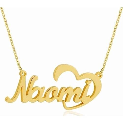 Custom 925 Sterling Silver Name Necklace with Heart Symbol Any Initial Nickname Necklace Custom name Necklace Mothers Day Gift