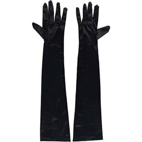 Trendy Women clothes Evening Party Formal Gloves Satin Polyester Long Finger Mittens Bridal Wedding New