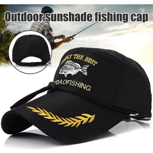 Men Outdoor Fishing Cap Fishing Hat Baseball Golf Hunting Cap with Cartoon Fish Pattern Hiking Camping Cycling Fishing Cap ASD88