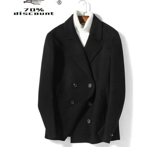 200%Wool Coat Autumn Winter Jacket Men Double-side Woolen Coat Mens Jackets and Coats 4xl Abrigo Hombre P-S8638Z MY2405
