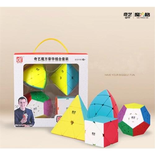 Qiyi Special Shaped Magic Cube Set Educational Toys for Brain Trainning - Colorful