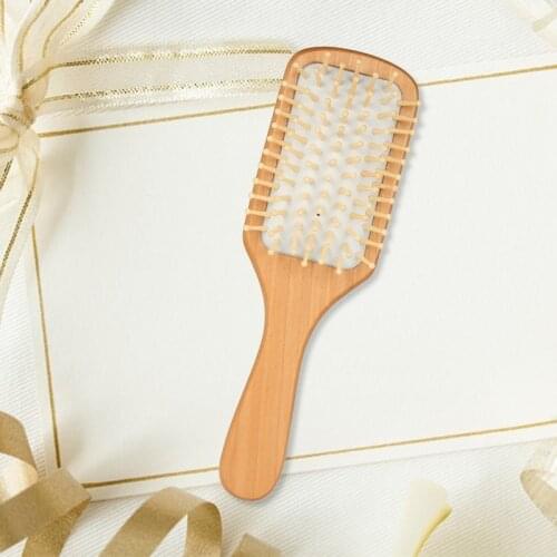 NEW Comb Brush Comb Square Air Cushion Comb Wooden Spa Massage Natural Wood Inserts Combs Anti-static Suitable for Ladies Etc
