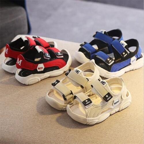 Disney in the summer of 2021 the new childrens shoes boy soft bottom sandals male baby baotou playing childrens sandals