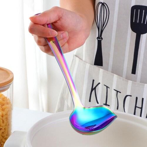 Stainless Steel Duck Mouth Oil Spoon Hanging Hot Pot Soup Ladle Scoop Tableware