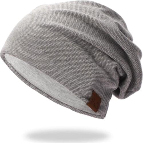 Beanies Cap Casual Thermal Elastic Knitted Cotton Warm Hat Autumn Winter Sports Headwear Accessories