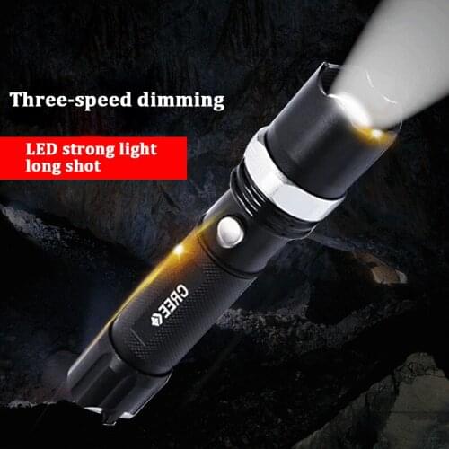 LED Flashlight Super Bright Flashlight Waterproof Zoom Camping Light USB Rechargeable 18650 Home Lighting Outdoor Bicycle Light