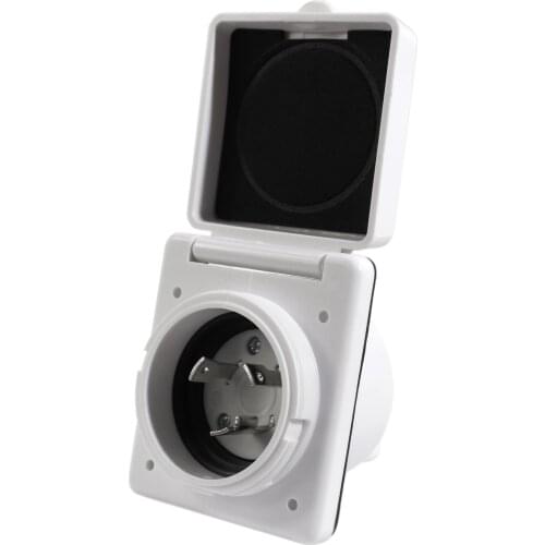 Camper Car Motorhome Supplies Waterproof RV Boat Power Outlet 30A 3 Pin Torsion Lock Caravan Connection Socket Plug