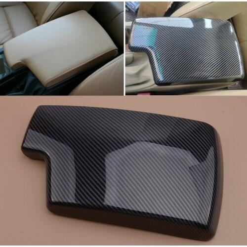 Carbon Fiber Style Center Console Storage Armrest Lid Cover Trim Fit for BMW 3 Series E90 2005 2006-2008 2009 2010 2011 2012