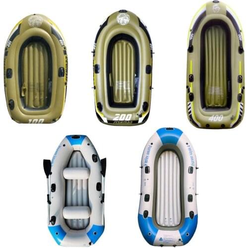 Thickened Inflatable Boat Foldable Rubber PVC Boat 2/3/4 Person Fishing Boat Wear-resistant Drifting Boat Boat Accessories