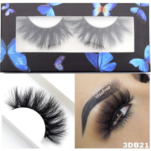 Visofree 25 mm mink eyelashes Dramatic Handmade faux 3D mink lashes fluffy makeup Thick fake lashes Crueltyfree eye lashes 3DB21