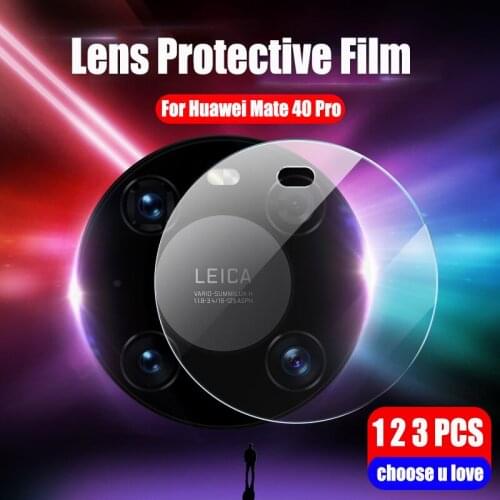 3pcs Camera Lens Clear Screen Protector For Huawei Mate 40 Pro Plus Protective Film Tempered Glass For Huawei Mate 40 RS 5G