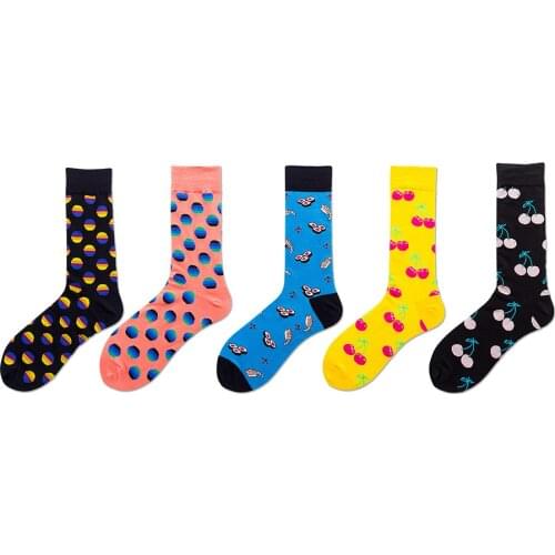 Medium Socks Womens Happy Socks Colorful Cute Harajuku Casual Women 100% Cotton Funny Socks Unisex Female Male