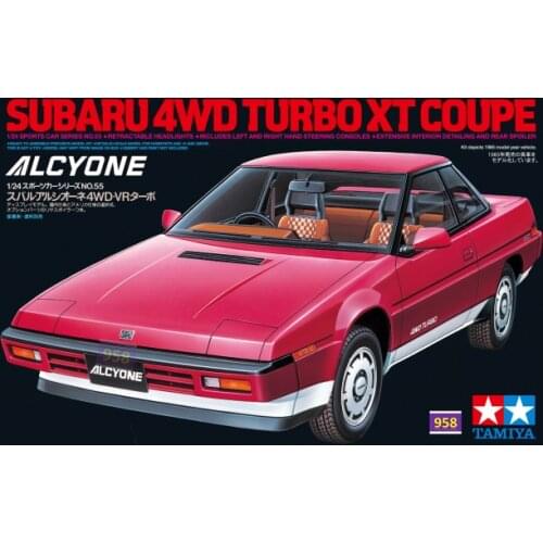 1/24 Tamiya Plastic Assembly Car Model Toy Subaru 4WD Turbo XT Coupe Static Car Model DIY Assembly Kit #24055