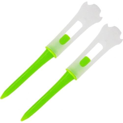2Pcs Golf Tee Double-layer Low Resistance Golf Tees Spikes Court Golf Training Aids