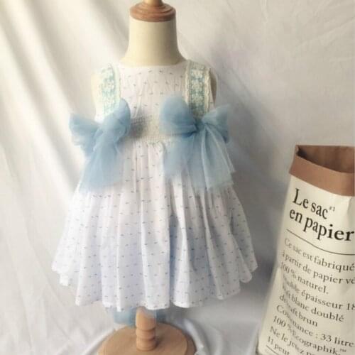 2019 Summer Spanish Girls Dress Lace Cotton Sweet Three-dimensional Jacquard Vest Tutu Princess Quality Lovely Wedding Dress