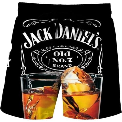 3D beach shorts 2021 new hot print beach shorts men and women beer liquor beer shorts men and women