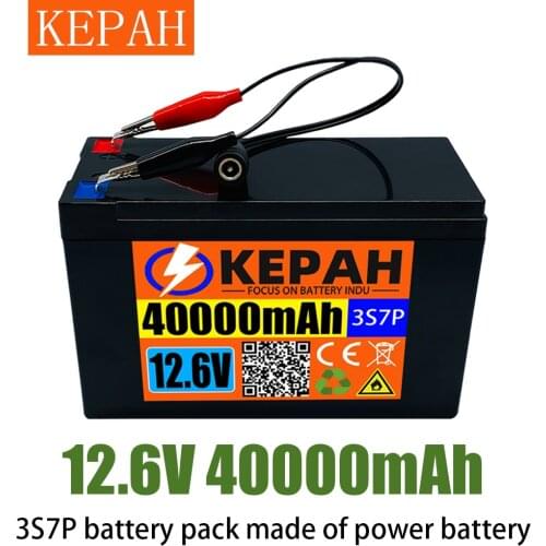 Power battery 18650 12V3s7p lithium battery pack, built-in 40ah high current BMS, used for sprayers and other tools