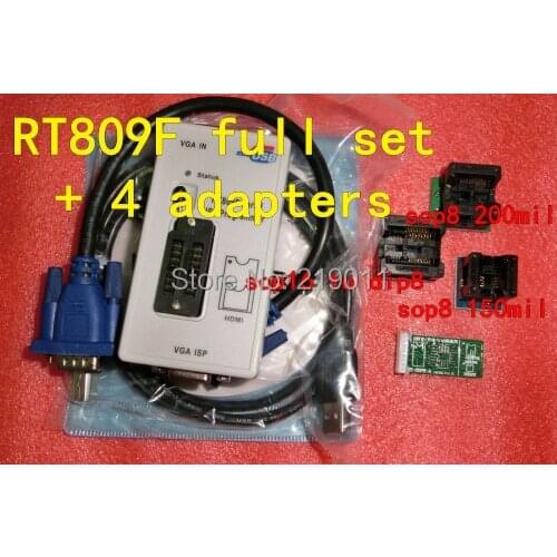 Free Shipping! VGA LCD USB programmer RT809F Serial ISP Programmer PC Repair 24-25-93 serise IC RTD2120 Better then EP1130B