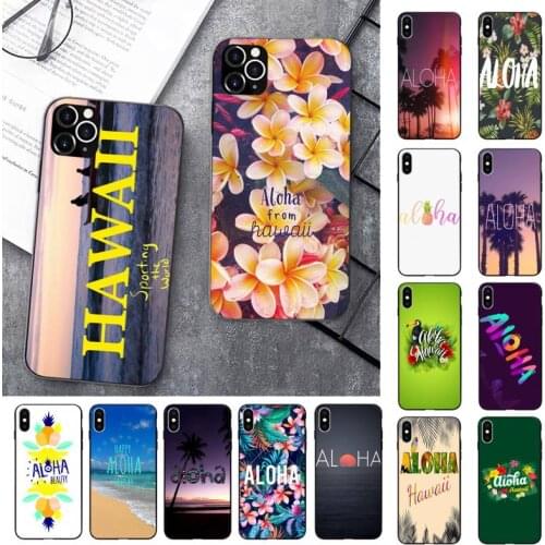 FHNBLJ Hello Hawaii Aloha black Phone Case Hull for iPhone 11 12 pro XS MAX 8 7 6 6S Plus X 5 5S SE 2020 XR case