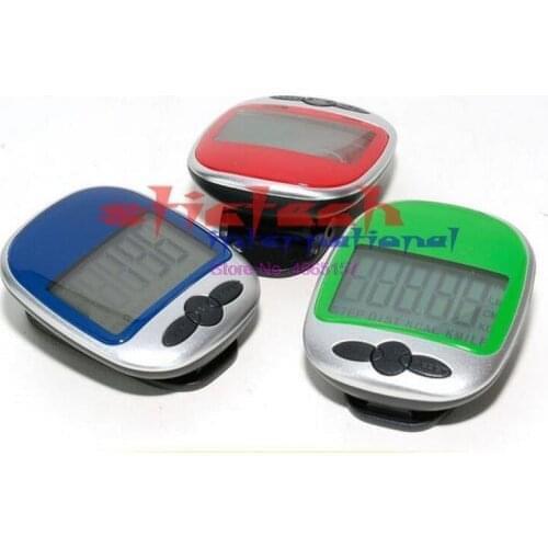By dhl or ems 50pcsWaterproof LCD Step Movement Pedometer Walking Distance calculation Fitness Tracker Multi-function Digital