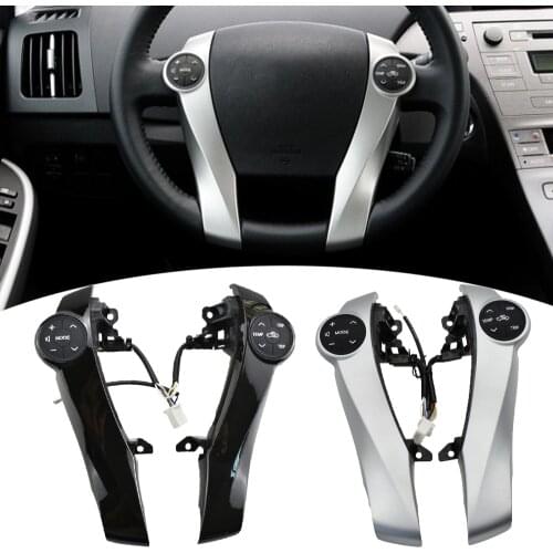 Black/Silver steering wheel control buttons switch for Toyota Prius / Prius C / Aqua Car-styling buttons