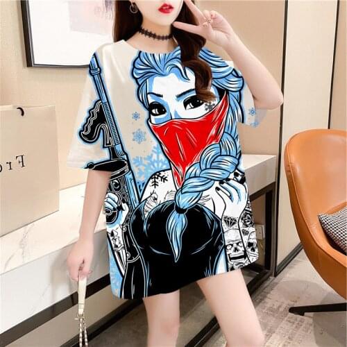 Short Sleeve Tees Y2k Anime Kawaii Clothes Plus Size Women Clothing Graphic T shirts Summer Gothic Harajuku Oversized t shirt