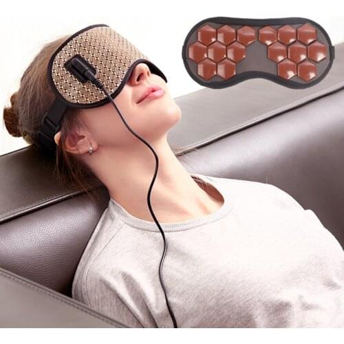 Germanium tourmaline magnetic therapy negative ion electric heating eye mask USB hot compress eye mask to relieve visual fatigue