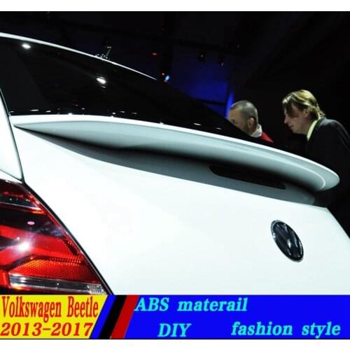 Use for volkswagen beetle spoiler beetle 2013-2017 model light High Quality ABS Material Car Rear Wing Primer Color spoiler