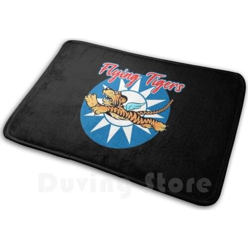 Flying Tigers Wwii Insignia Carpet Mat Rug Cushion Soft Flying Tigers Flying Tigers Squadron Usaac Ww2 Flying Tigers Emblem