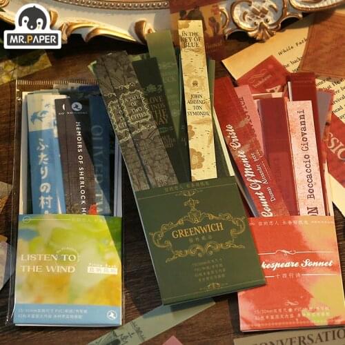 Mr.paper 4 Design Pillow Book Series Material Paper Scrapbook Planner Decoration Stationery Sticker