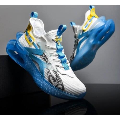 Mens Summer Casual Shoes Mesh Hollow Breathable Soft Sole Sports Shoes Fashionable Color Matching Anti Slip Wear Resistant